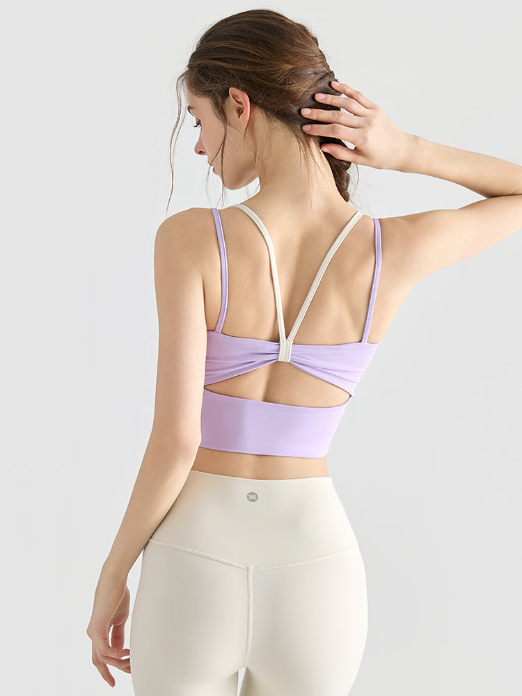 ダブルストラップ 配色 バックスタイル スポーツブラ