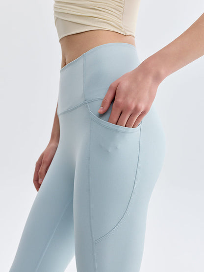N66LYCRA®素材 美尻 マルチポケット付き 9分丈 レギンス