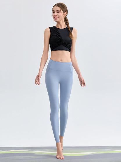 N66LYCRA®素材 美尻 マルチポケット付き 9分丈 レギンス