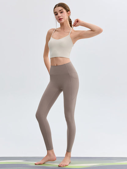 N66LYCRA®素材 美尻 マルチポケット付き 9分丈 レギンス