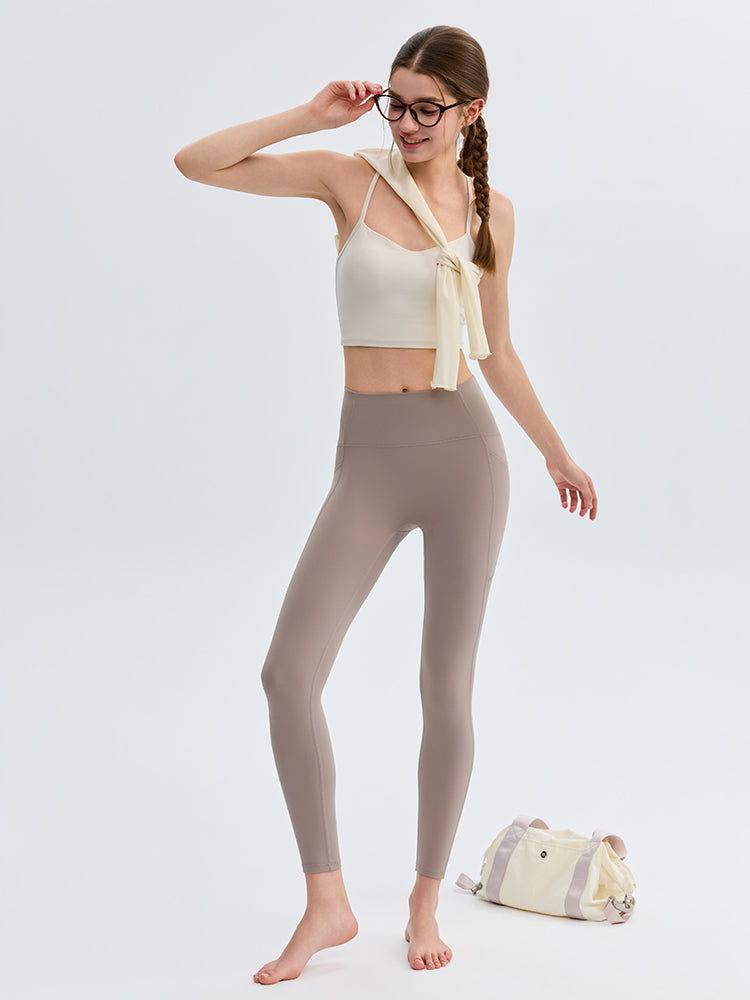 N66LYCRA®素材 美尻 マルチポケット付き 9分丈 レギンス