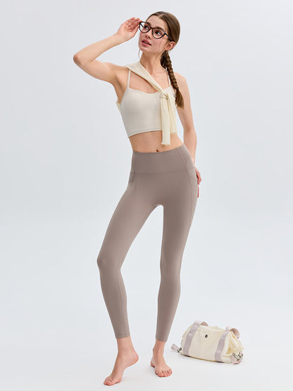 N66LYCRA®素材 美尻 マルチポケット付き 9分丈 レギンス