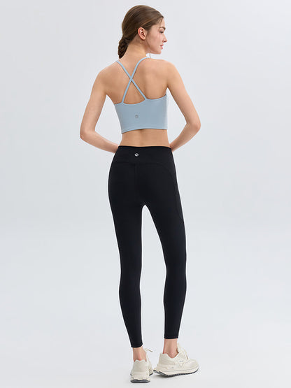 N66LYCRA®素材 美尻 マルチポケット付き 9分丈 レギンス