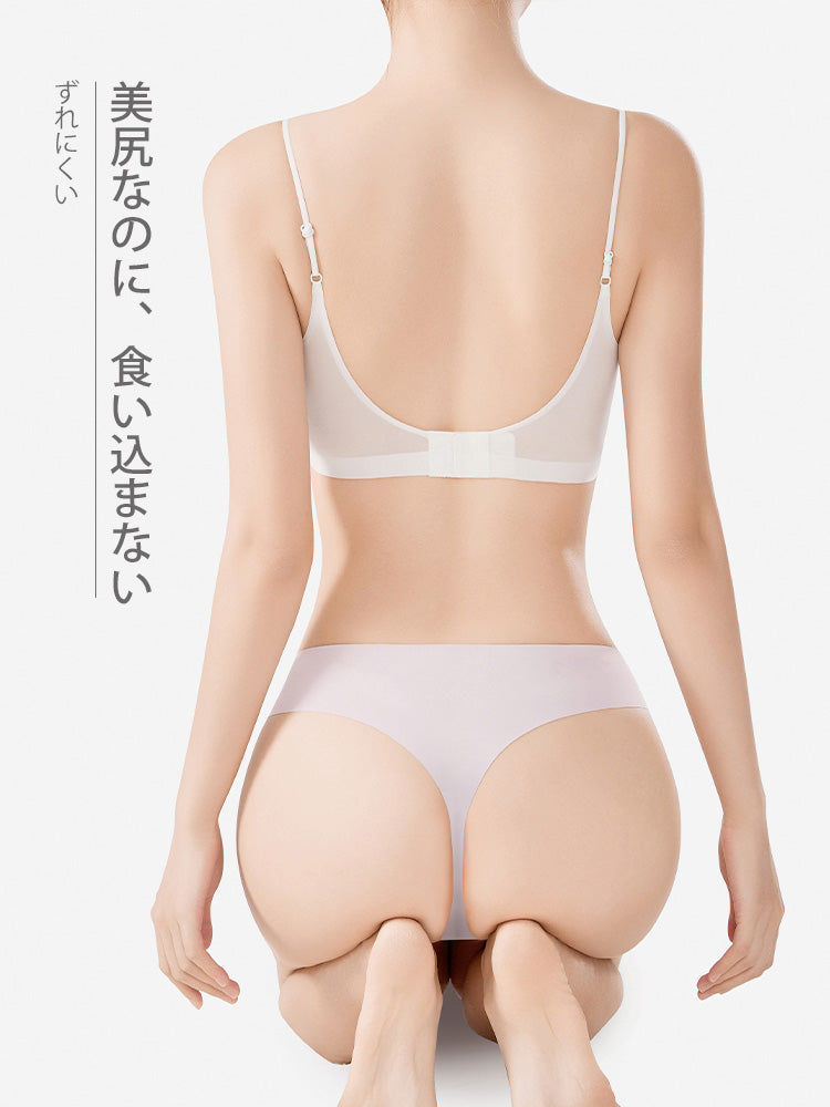 7A抗菌 速乾 Tバック クロッチパッド付き シームレスショーツ ヨガ用