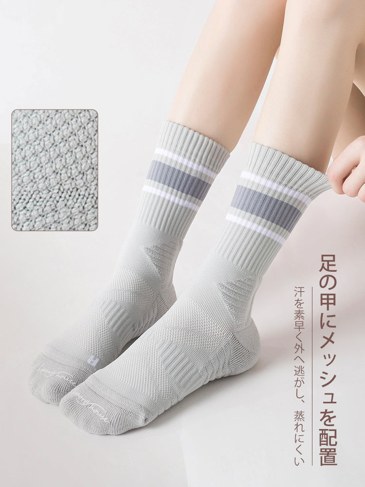 10A抗菌加工 吸汗 クルーソックス テニス用 ランニング 登山