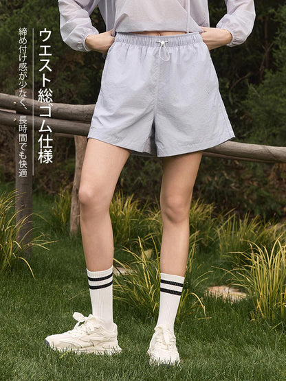 薄手 UVカット ゆったり ショートパンツ ポケット付き