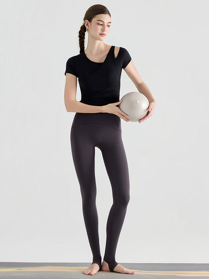 N66LYCRA®素材 Yゾーンフリー ローライズ 美脚 美尻トレンカレギンス