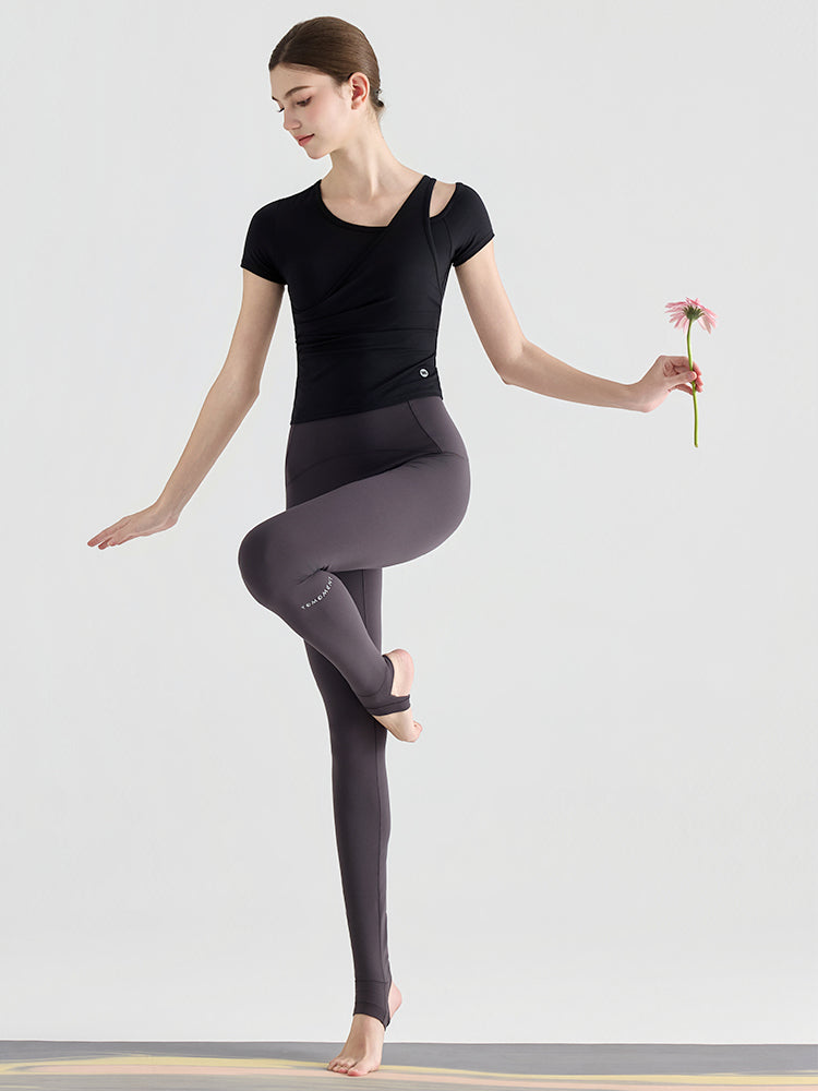 N66LYCRA®素材 Yゾーンフリー ローライズ 美脚 美尻トレンカレギンス