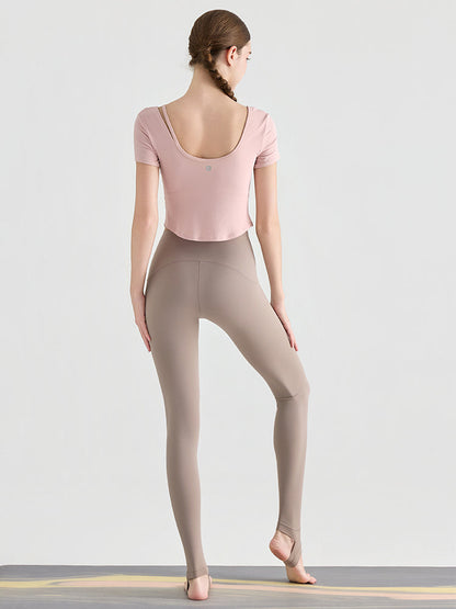 N66LYCRA®素材 Yゾーンフリー ローライズ 美脚 美尻トレンカレギンス