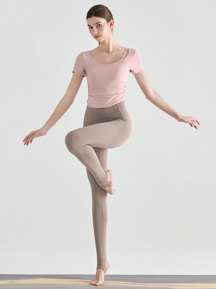 N66LYCRA®素材 Yゾーンフリー ローライズ 美脚 美尻トレンカレギンス